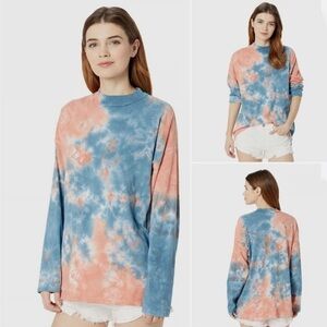 Free people we the free tie dye oversized long sleeve shirt